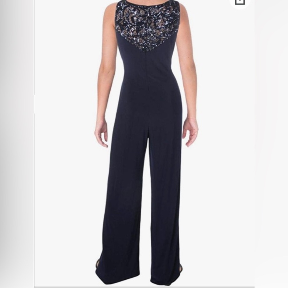 RALPH LAUREN Black Jumpsuit with Sequin Accents